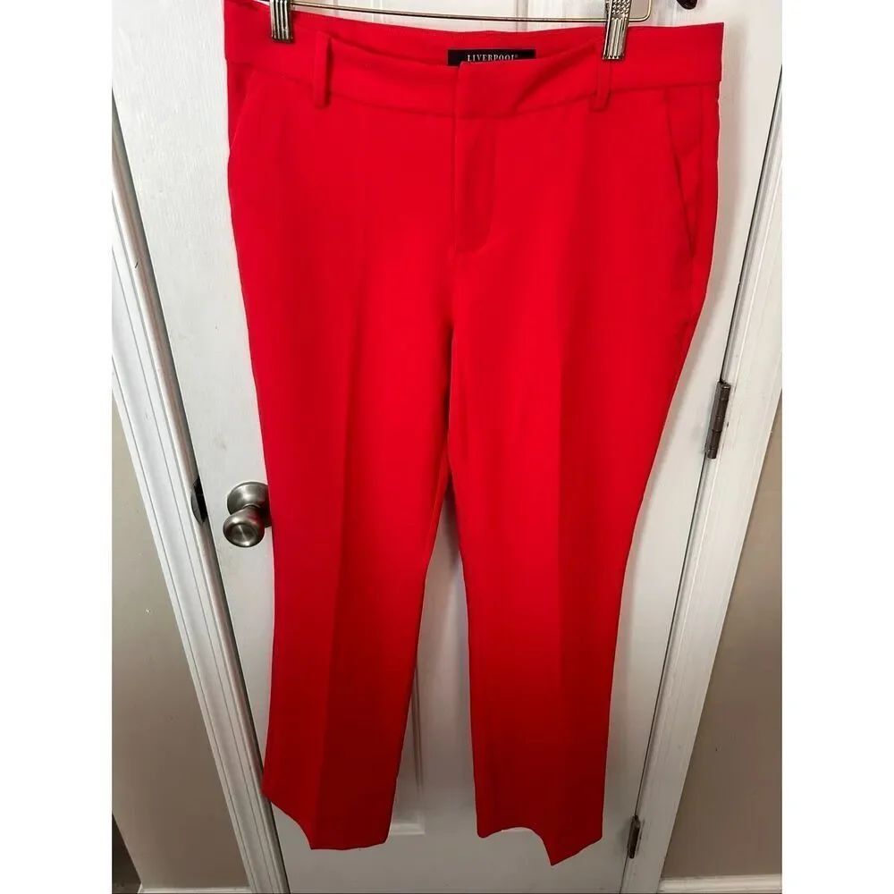 Liverpool women’s flare pants work pants size 8/29 Kelsey flair trousers orange/